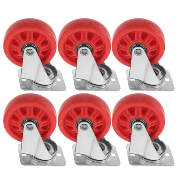 LOLIPPYY Bolt on Red Nylon Caster Wheel for Creeper Heavy Duty Smooth Steering Garage Seat