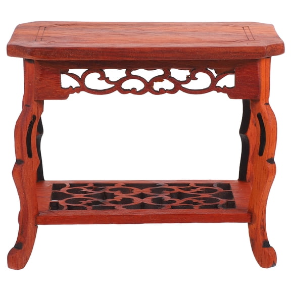 LOLIPPYY Chocolate Red Rosewood Wooden Sculpture Display Stand Base for Indoor Ornaments