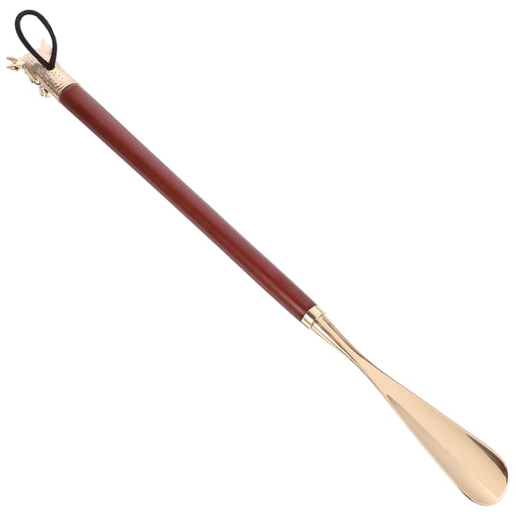 LOLIPPYY Boot Shoe Horn 1Pcs Brown Wood Long Handle Back Strain Prevention Travel