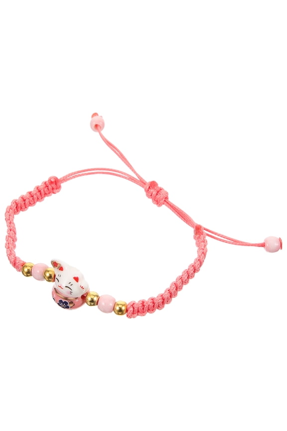 Bracelet Adjustable Ceramic Braided Rope Decorative Accessory for Women's and Girls 8.5 Inch