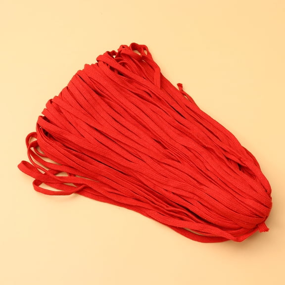 LOLIPPYY Red Cotton Rope Roll, Flat Breathable Cord for Costumes, Waistbands, , Bags and Crafts