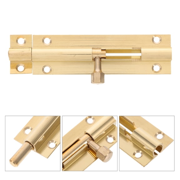 LOLIPPYY Brass Door Latch Vintage Design Rectangular Locking Mechanism For Wooden Windows 1Pcs