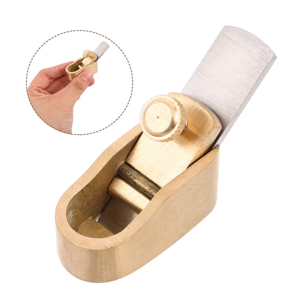 LOLIPPYY Mini Brass Wood Plane Luthier Tool Ergonomic Design for Precision Workshop Use 1 Set