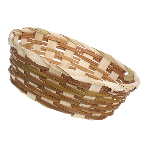 LOLIPPYY Bread Basket Fruit Basket Bamboo Woven Design 1 Set for Kitchenware Natural Elegance