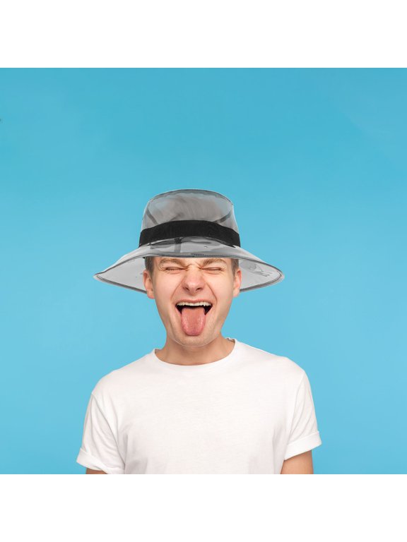 Breathable Transparent Bucket Hat for Outdoor Use Lightweight PVC Material