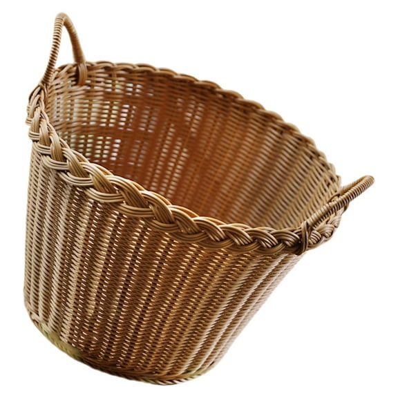 LOLIPPYY Breathable Woven Laundry Hamper Japanese Style Coffee 1Set