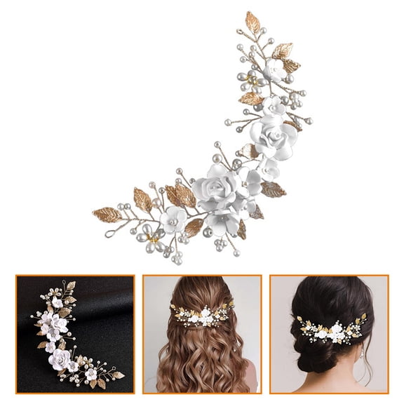 LOLIPPYY Bridal Hair Vine with and Leaf Accents Elegant Wedding Hair Accessories