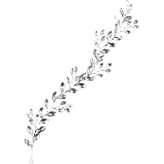LOLIPPYY Bridal Headpiece Hair Accessories for Women Curved Metal Silver 1Pcs