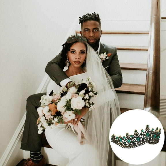 LOLIPPYY Multi-Color Rhinestone Bridal Wedding Headdress for Engagement, Pageants, and Special Occasions