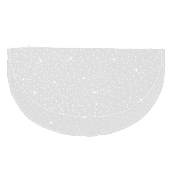 LOLIPPYY Short White Bridal Veil with Elegant Faux Floral Decorations for Wedding, Bride, and Special Occasions