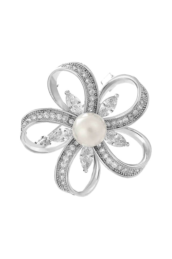 Korean Style Flower Brooch Pin, Decorative Jewelry Accessory for Women, 1 Pack