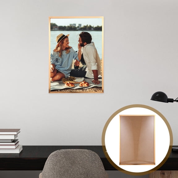 LOLIPPYY Brown Aluminium Alloy Picture Frame for Home Use Wall Poster Holder Easy to Install 8.5x11