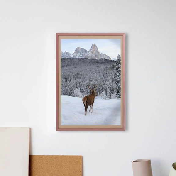 LOLIPPYY Brown Aluminum Alloy Picture Frame for Home Office Decoration with Stable Structure