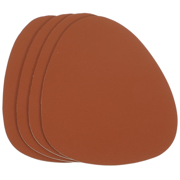 LOLIPPYY Brown PVC Heat Insulation Cup Coasters Set of 4 for DIY with Nordic Style Design and Antiskid Features
