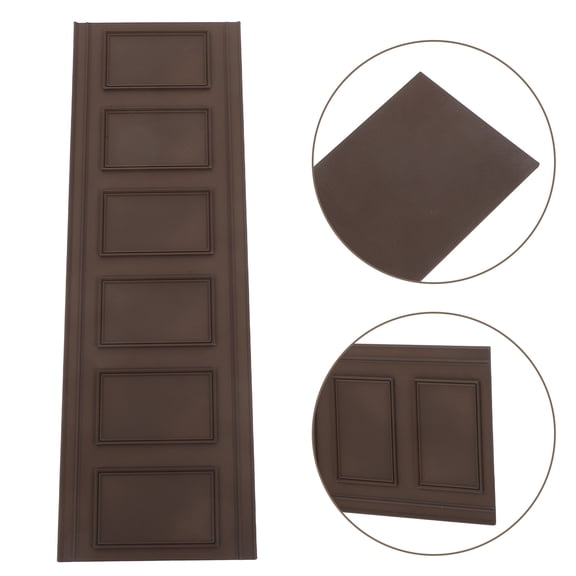 LOLIPPYY Brown Resin Peel and Stick Skirting Board for Dollhouse Flexible Wall Trim and Paneling