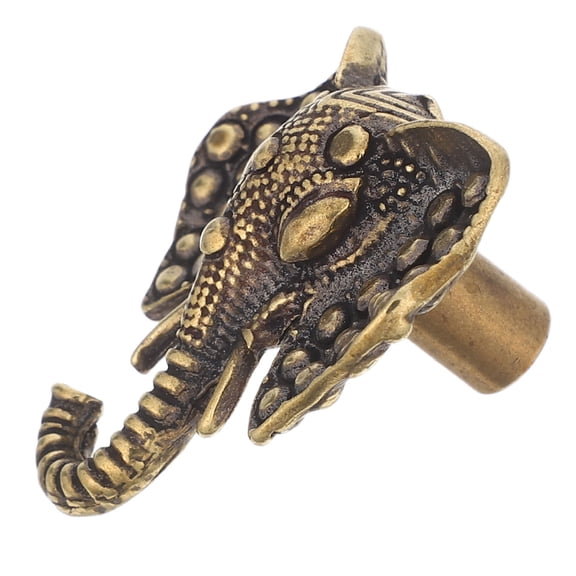 LOLIPPYY Brown Solid Brass Elephant Cabinet Pull Handle for Kitchen Dresser Wardrobe