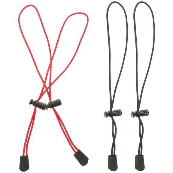 LOLIPPYY 4PCS Black Bungee Straps for Backpack, Elastic Outdoor Rope for Secure Carrying