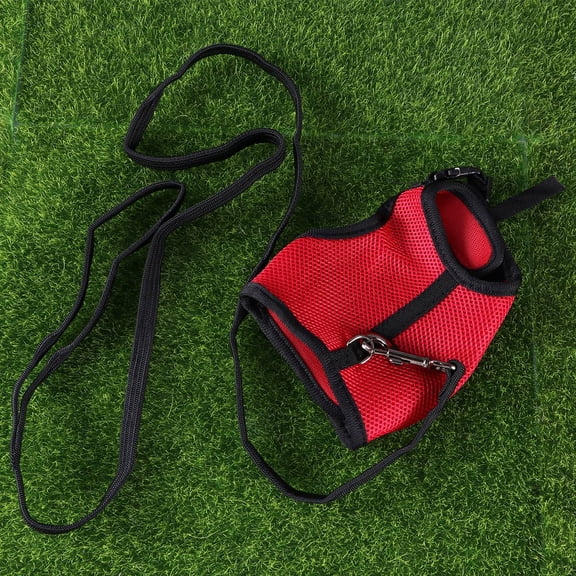 LOLIPPYY Bunny Leash and Harness Set Adjustable Leash Red Nylon 1Pcs for Guinea Pigs