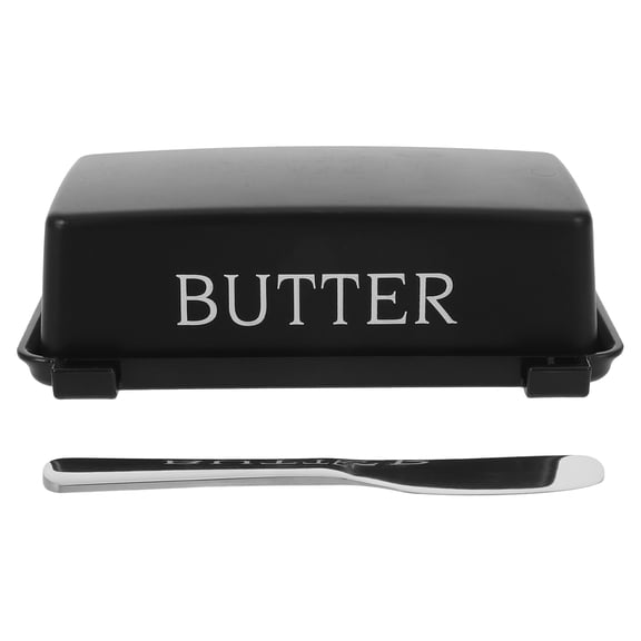 LOLIPPYY Plastic Butter Dish with Lid and - Airtight Butter Storage Container and Cheese Keeper for Kitchen Use