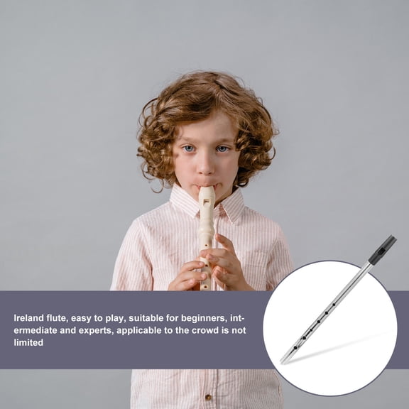 LOLIPPYY C Key Flute Instrument Silver Copper Music Performance for Beginners 1Pack