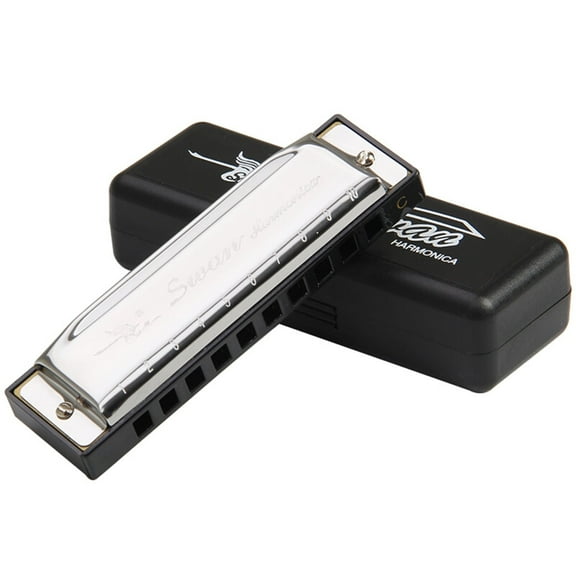 LOLIPPYY C Key Harmonica with 20 Tones and Anti Rust Stainless Steel Cover for Various Music Styles