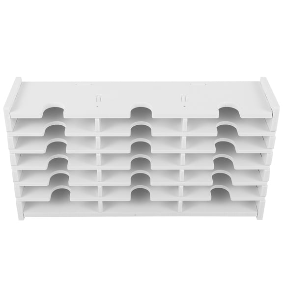 LOLIPPYY CD Storage Holder CD Storage Case White Wood Portability Storage 1Pcs