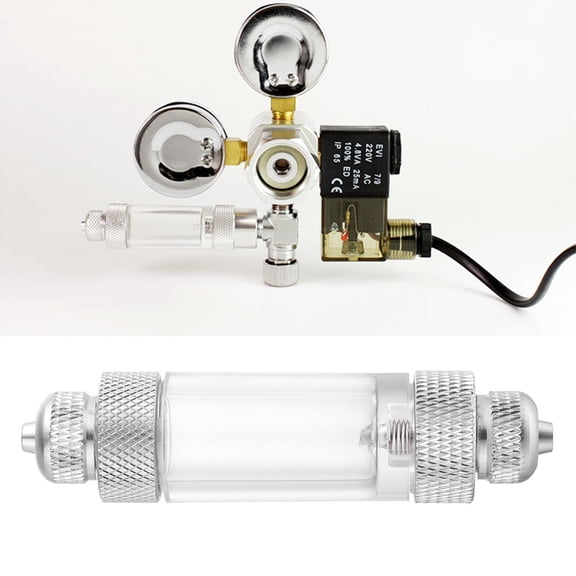 LOLIPPYY Double CO2 Bubble Counter Diffuser for Aquarium Fish Tank, Aluminum, Easy Installation, Finish