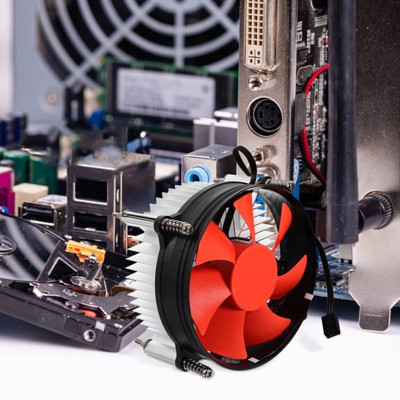 LOLIPPYY CPU Heatsink Fan Black for 55W Platforms with Quiet 9cm Fan and High Safety Back Plate