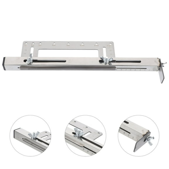 LOLIPPYY Cabinet Installation Locator Drawer Handle Template Tool Silver 1Pcs