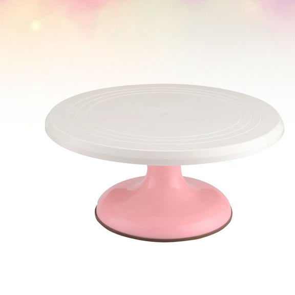 LOLIPPYY Plastic Round Cake Decorating Stand with Rotating Base, 1 Set for Easy Cake Design