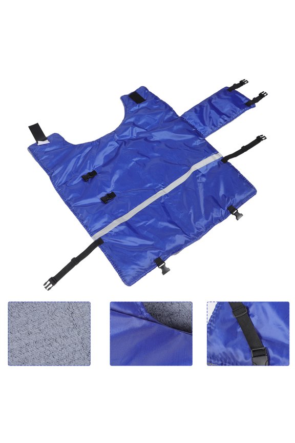 Calf Vest Waterproof Blue Oilcloth Warm Lining 1Pcs for Winter Use