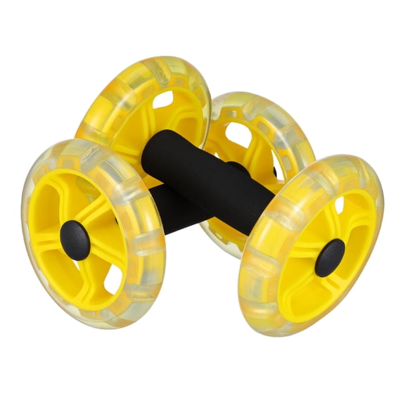 LOLIPPYY Calorie Burning Fitness Wheel in Yellow with Comfortable Grip and Stable Design