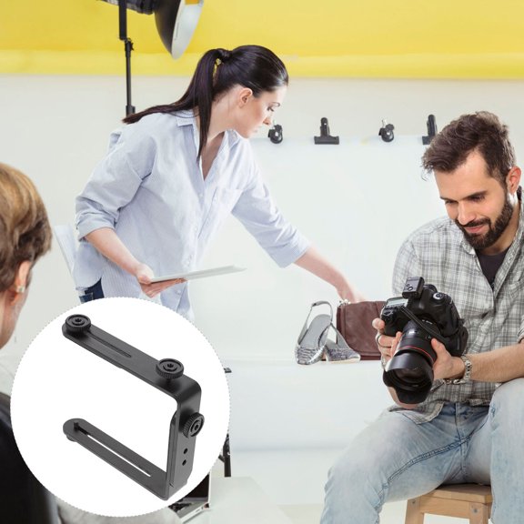 LOLIPPYY Metal L Bracket Camera Support Mount Black Accessory for Photographers, and Stable, 1 Set