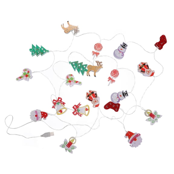 LOLIPPYY Camping Light Strips Strings Candy Canes String Lights for Festive Celebrations Plastic Globe 1Pack