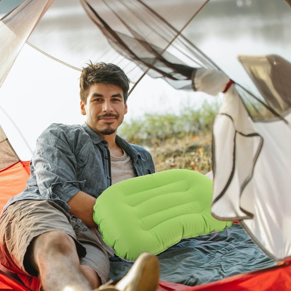 LOLIPPYY Camping Pillows for Sleeping and Relaxation Light Green PP 1Pack