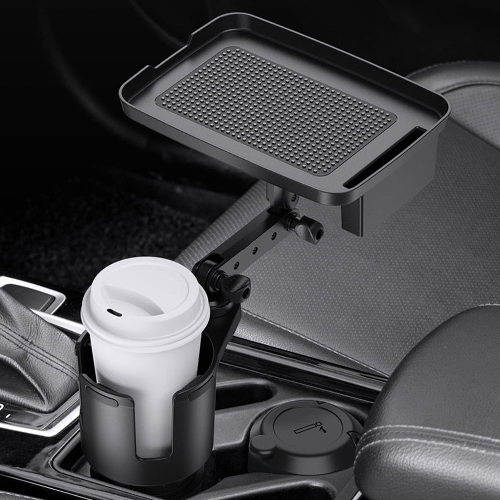 LOLIPPYY Car Cup Holder Adapter Black with Adjustable Nodes and Snack ...