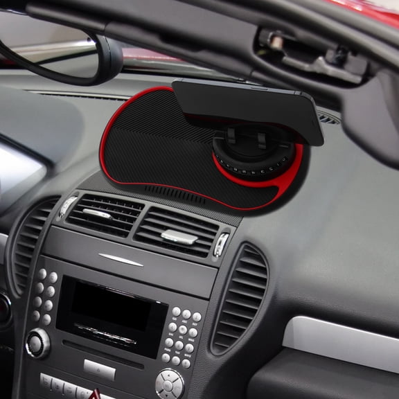 LOLIPPYY Car Dashboard Non Slip Mat Red PVC for Drivers 1Pcs