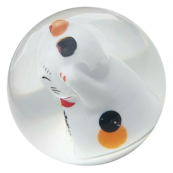 LOLIPPYY Car Gear Lever Stick Handle Transparent with Easy Installation and Decorative Cat Feature
