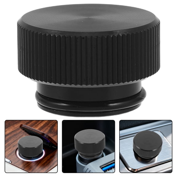 LOLIPPYY Car Lighter Socket Cap Aluminum Dust Resistant Cover Black Car Accessory Part