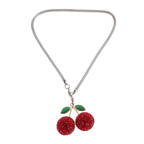 LOLIPPYY Red Rhinestone Car Hanging Pendant Charm for Interior Rearview Mirror Decoration Accessory