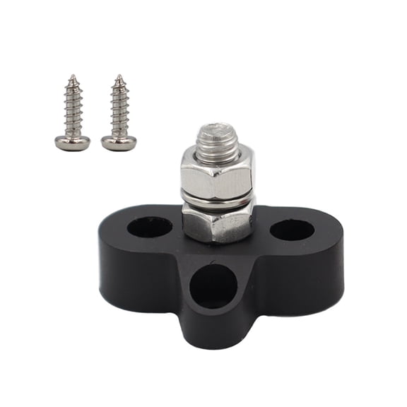 LOLIPPYY Black Reinforced Nylon Car Terminal Strip with Mounting Holes for and Easy Installation