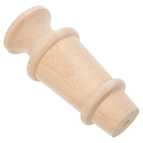 LOLIPPYY Classic Carved Wooden Legs in Brown Rubberwood, Durable and Stable Furniture Legs for Home Decor