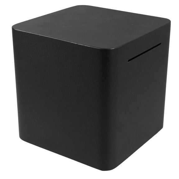 LOLIPPYY Cash Safe Iron Money Bank for Savings Education Black 1 PCS