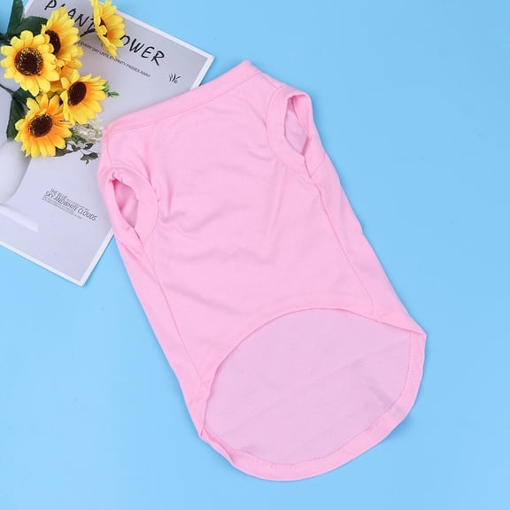 LOLIPPYY Casual Pink Pet Dog T-Shirt Breathable Comfortable Vest for Daily Outdoor Wear
