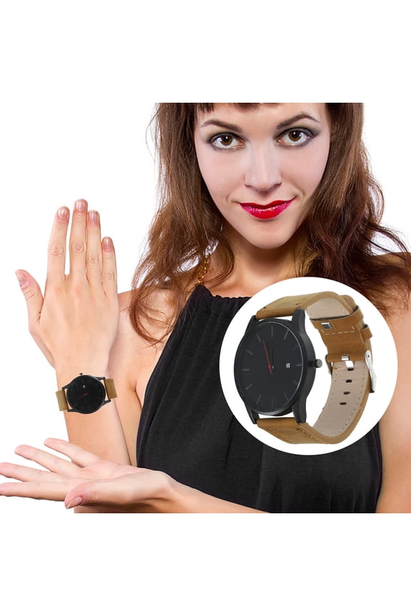 Casual Unisex Quartz Watch with Brown Stainless Steel Band, Skin-Friendly and Comfortable Design