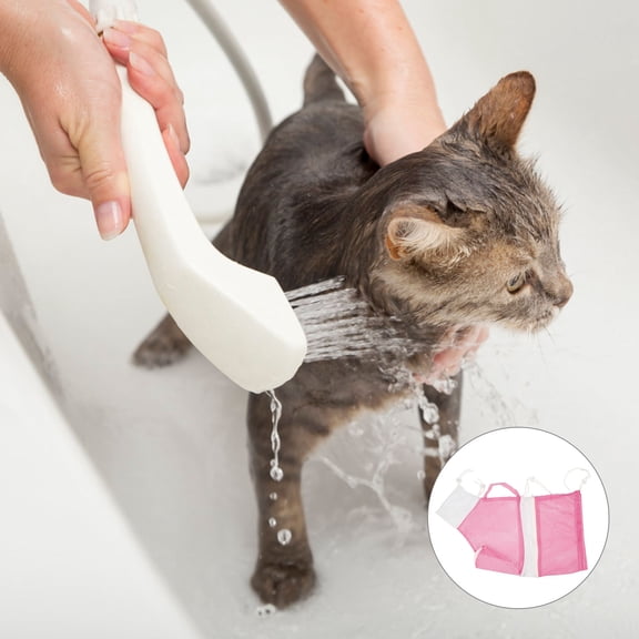 LOLIPPYY Adjustable Cat Bathing Net Bag for Grooming and Bathing Kittens, 1 Piece