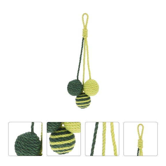 LOLIPPYY Cat Chew Toy Green Sisal Hemp for Indoor Play by Cat Owners 1 Set