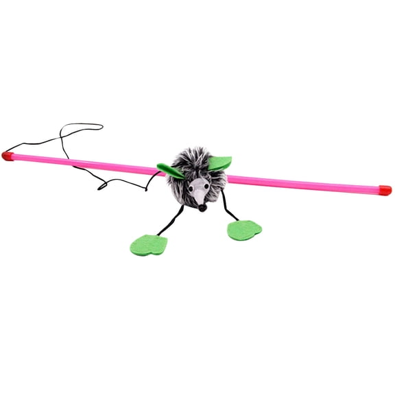 LOLIPPYY Cat Teaser Stick with Plush Mouse for Energetic Cat Training and Strengthening Bonds