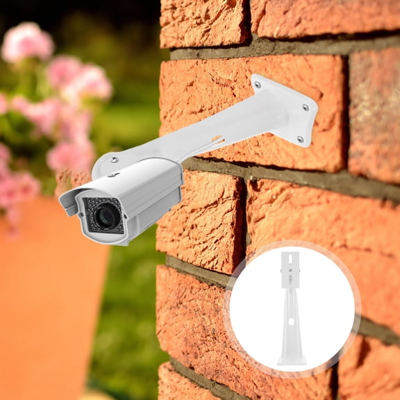 LOLIPPYY Cctv Mounting Pole Security Camera Bracket Steel White 1Pack For Homeowners Business Owners