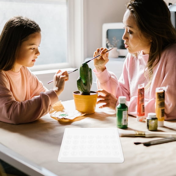 LOLIPPYY Ceramic Painting Tray for Drawing Use Smooth Surface Easy Clean White Color 1pc